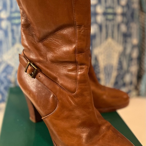 Lauren by Ralph Lauren size 8 Camel Leather Boots - Picture 3 of 6